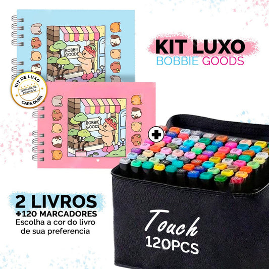 Kit Livro Bobbie Goods Capa Dura + 120 Canetas Touch
